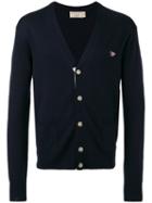 Maison Kitsuné - Logo Cardigan - Unisex - Virgin Wool - Xl, Blue, Virgin Wool