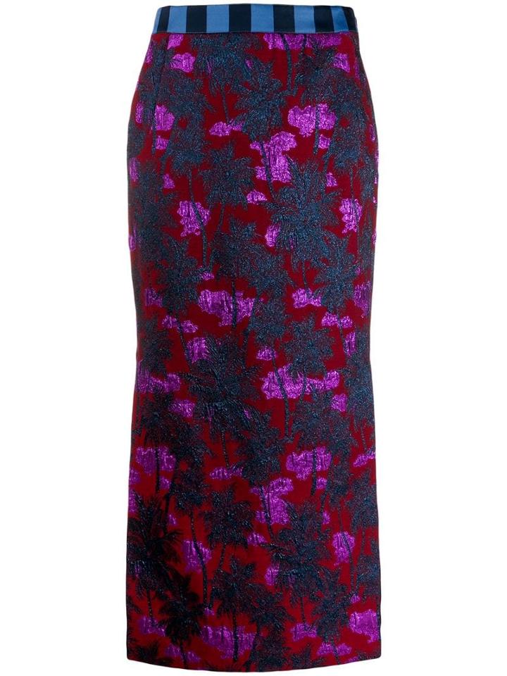 Stella Jean Floral Embroidered Skirt
