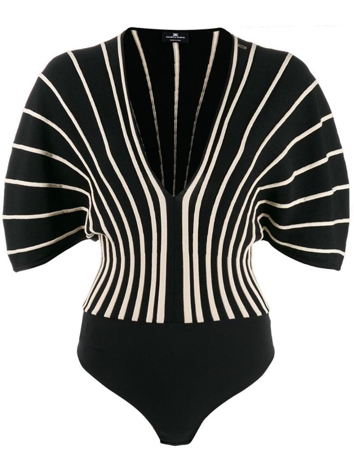 Elisabetta Franchi Bat-sleeve Bodysuit - Black