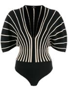Elisabetta Franchi Bat-sleeve Bodysuit - Black