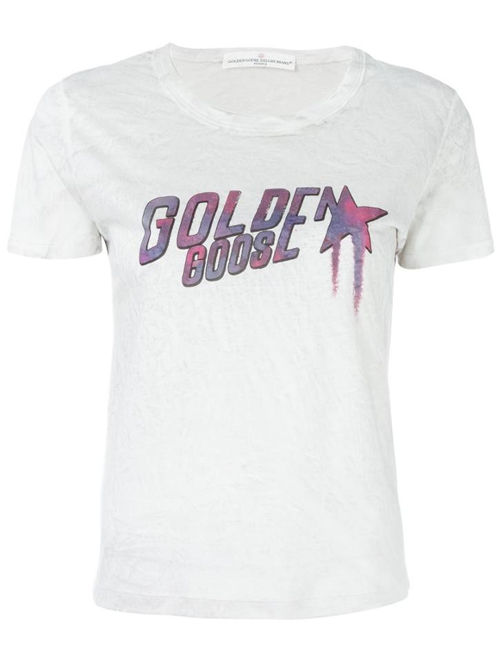 Golden Goose Deluxe Brand Distressed Logo Print T-shirt