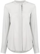 Alberto Biani Mandarin Collar Shirt - Grey