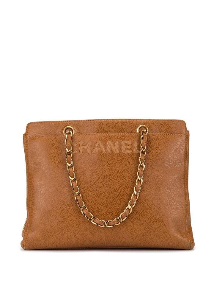 Chanel Pre-owned 2000 Embroidered Logo Shoulder Bag - Brown