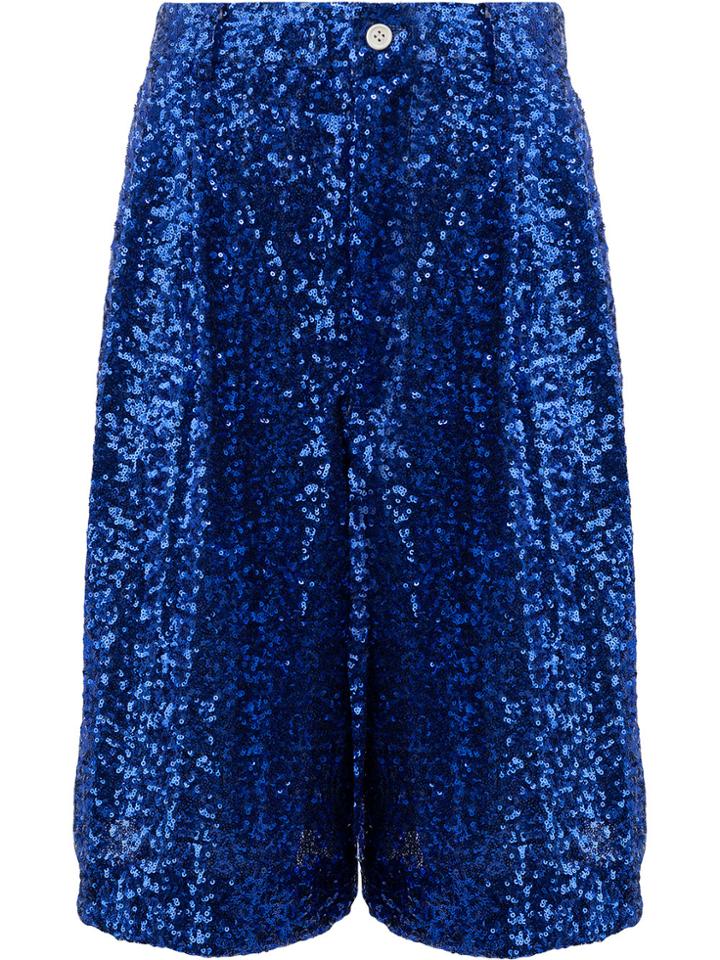 Comme Des Garçons Homme Plus Sequin Embellished Shorts - Blue