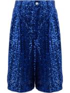 Comme Des Garçons Homme Plus Sequin Embellished Shorts - Blue