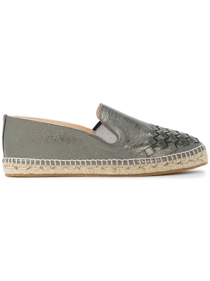 Bottega Veneta Intrecciato Espadrilles - Grey