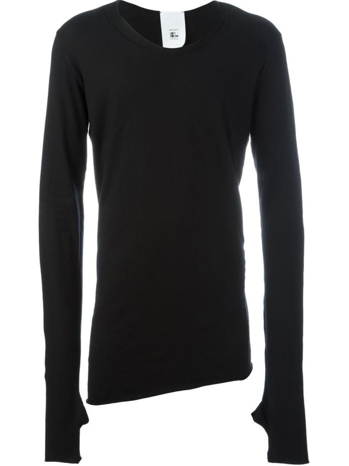 Lost & Found Rooms Asymmetric Collar T-shirt, Men's, Size: Small, Black, Cotton