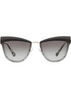 Prada Eyewear Cat-eye Shaped Sunglasses - Gold