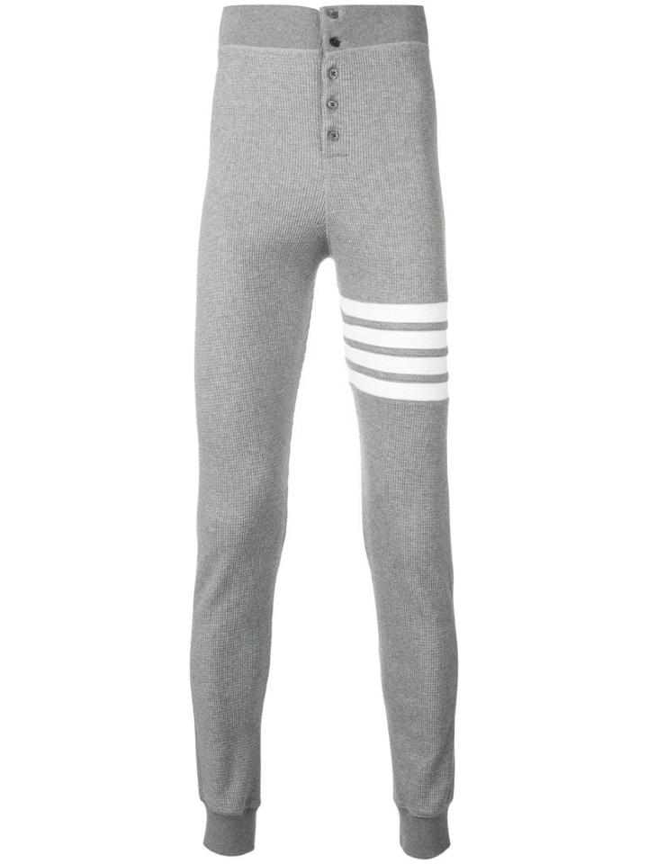 Thom Browne 4-bar Compact Waffle Long Johns - Grey