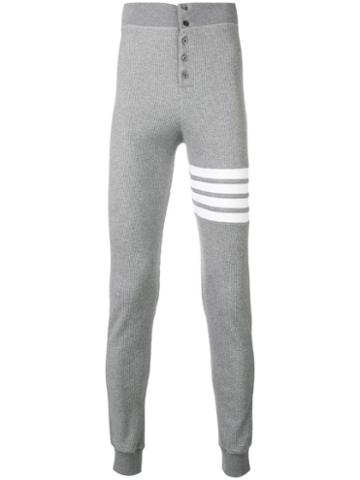 Thom Browne 4-bar Compact Waffle Long Johns - Grey