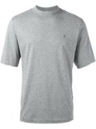 Études Embroidered Logo T-shirt, Men's, Size: Medium, Grey, Cotton