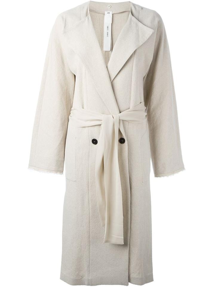 Damir Doma Double Breasted Coat, Women's, Size: Xs, Nude/neutrals, Hemp/cotton