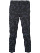 Neil Barrett Camouflage Cropped Trousers - Blue