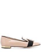 Charlotte Olympia Sandra Embellished Ballerinas - Neutrals