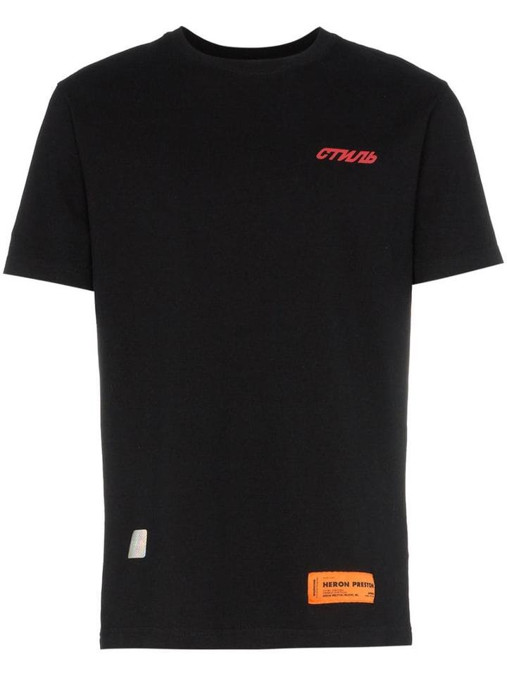 Heron Preston Ctnmb Print Cotton T-shirt - Black