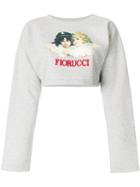 Fiorucci Vintage Angels Crop Sweatshirt - Grey