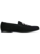 Fendi Embellished Karl Loafers - Black
