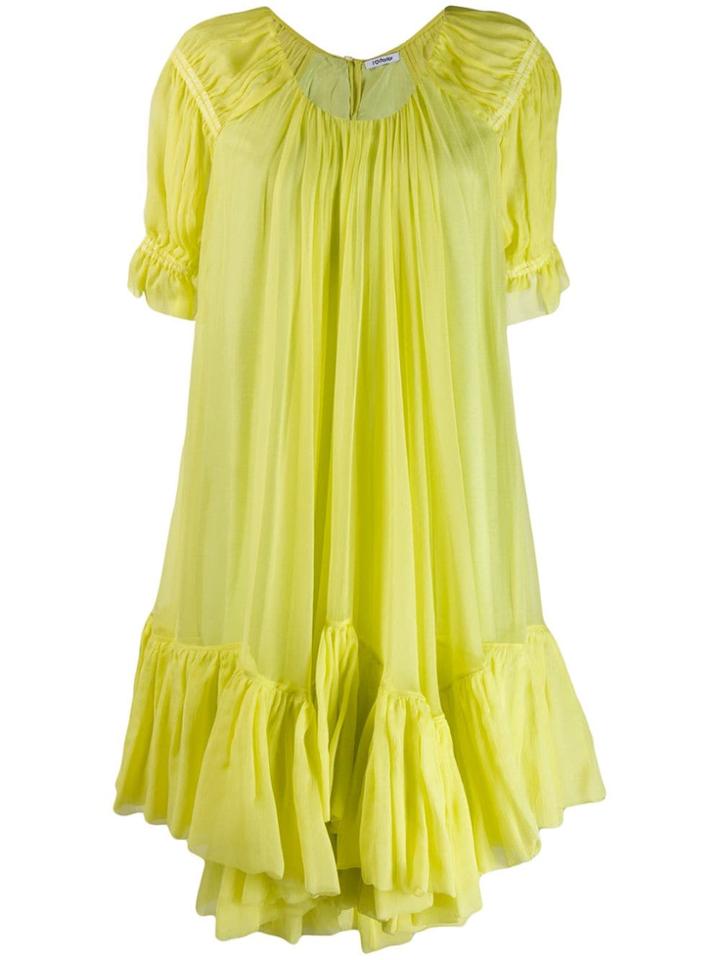 Parlor Ruffled Oversized Dress - Yellow