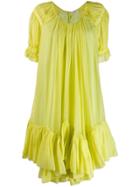 Parlor Ruffled Oversized Dress - Yellow