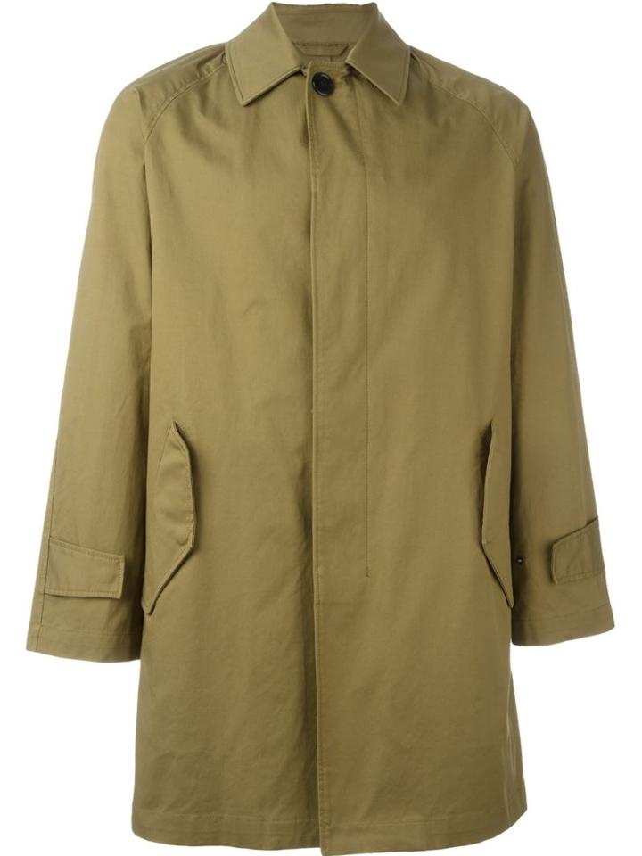 Tomorrowland Single-breasted Mid-length Coat, Men's, Size: M, Green, Cotton