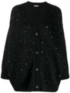 Miu Miu Crystal-embellished Cardigan - Black