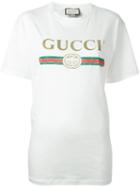 Gucci Gucci Print T-shirt, Women's, Size: Small, White, Cotton