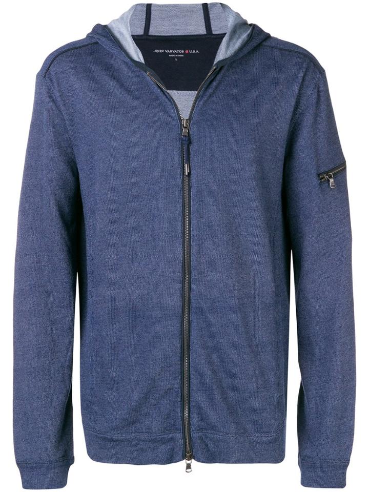 John Varvatos Zipped Hoodie - Blue
