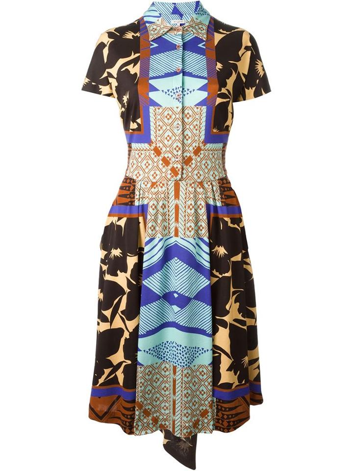 Etro Multi Print Shirt Dress