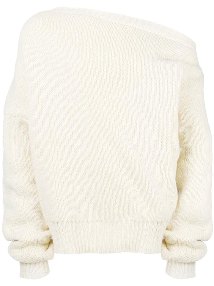 Raf Simons Oversized Buckle Detail Jumper - Nude & Neutrals