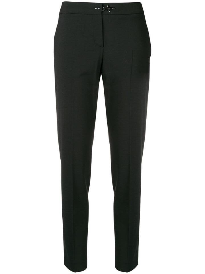 Fay Toggle Fastening Cigarette Trousers - Black