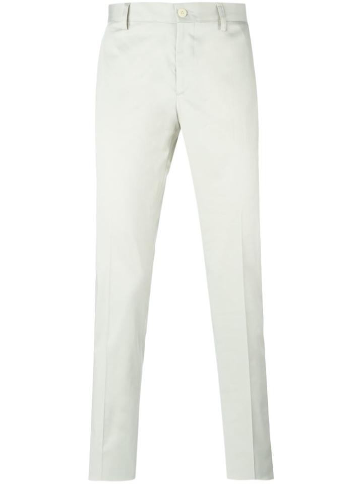 Etro Chino Trousers, Men's, Size: 50, Grey, Cotton/spandex/elastane