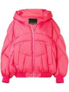 Cheng Peng Hooded Puffer Jacket - Pink & Purple