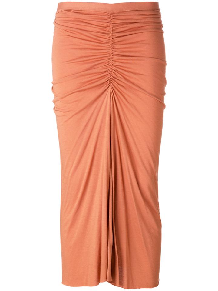 Rick Owens Lilies Rushed Mid-length Skirt - Yellow & Orange