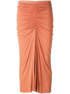 Rick Owens Lilies Rushed Mid-length Skirt - Yellow & Orange