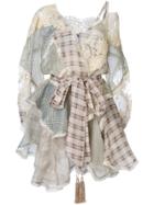 Zimmermann Patchwork Asymmetric Dress - Nude & Neutrals