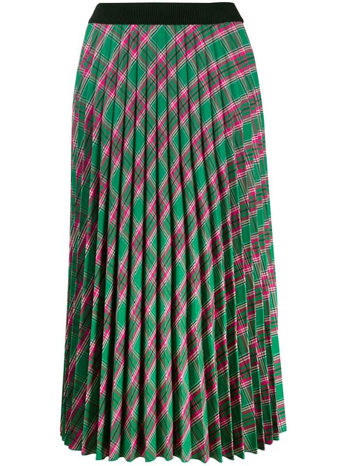 Moncler Plaid Pleated Skirt - Green