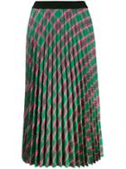 Moncler Plaid Pleated Skirt - Green