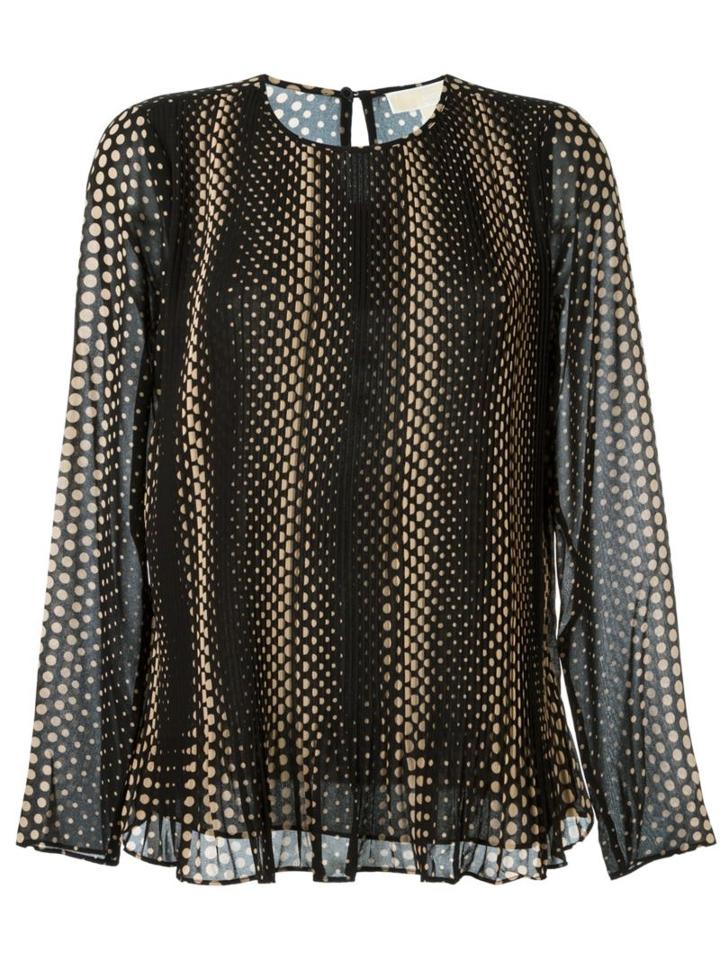 Michael Michael Kors Dot Print Longsleeved Blouse