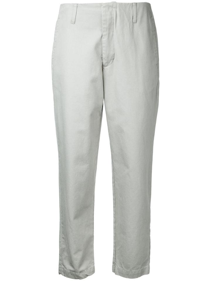 Bassike Cropped Chinos - Grey