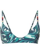 Stella Mccartney Marbled Swirl Bikini Top - Blue