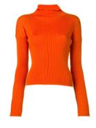 N.peal Superfine Ribbed Cropped Sweater - Orange
