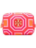 Tory Burch Printed Small Cosmetic Case - Pink & Purple