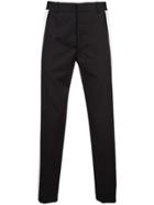 Alexander Mcqueen Striped Sides Slim Trousers - Black