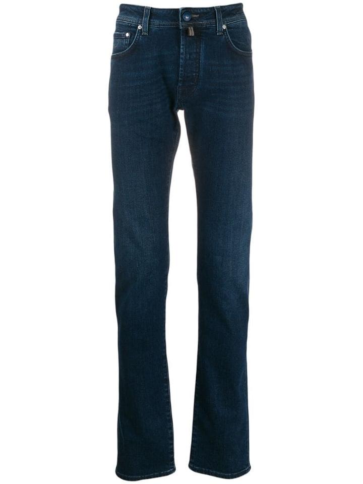 Jacob Cohen Five Pocket Denim-effect Trousers - Blue