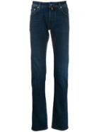 Jacob Cohen Five Pocket Denim-effect Trousers - Blue