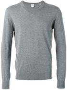 Aspesi V-neck Jumper, Men's, Size: 50, Grey, Cotton/cashmere