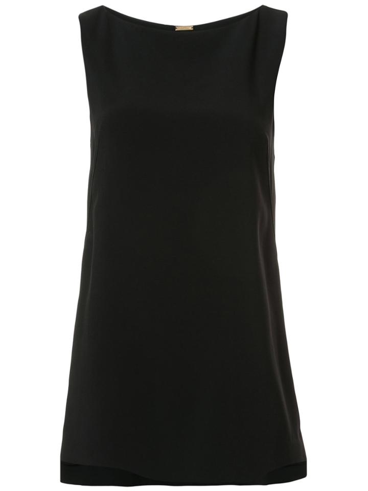 Adam Lippes Stretch Cady Sleeveless Shell - Black