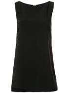 Adam Lippes Stretch Cady Sleeveless Shell - Black