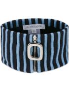 J.w.anderson Zip Stripe Collar, Men's, Blue, Cotton