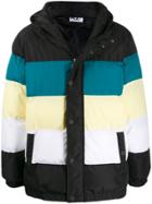 Fila Colour-block Puffer Jacket - Black
